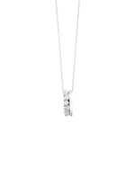 Moderner Anh&auml;nger mit synth. Zirkonia und Ankerkette 