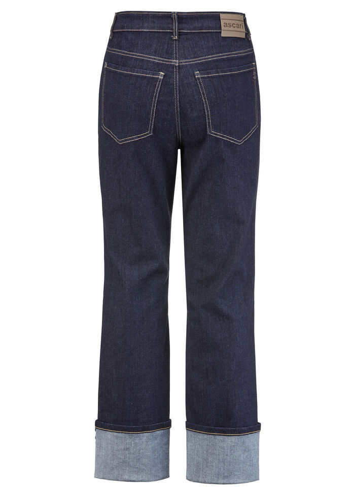 Magic-Jeans mit krempelbaren Aufschlägen  DUNKELBLAU