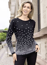 Pullover mit grafischem Dessin im Verlauf 