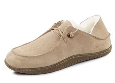Gefütterte Herren-Slipper, Winterschuhe, mit Lammfell 