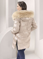 Jacke mit abnehmbarer Kapuze BEIGE