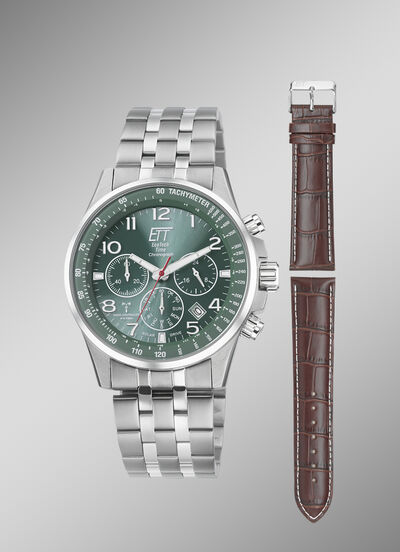 Funk-Solar-Chronograph mit Wechselband 