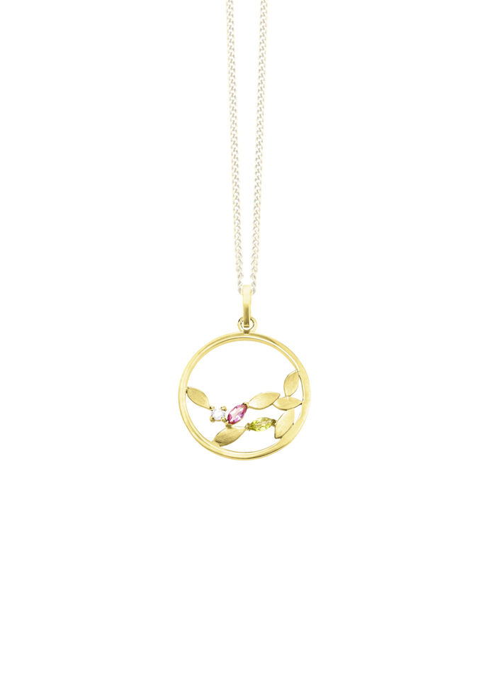 Anh&auml;nger mit Edelsteinen und synth. Zirkonia 