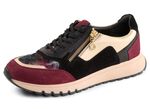 laurakent, stylische Damen-Sneaker, Weite G, mit herausnehmbarem Fu&szlig;bett SCHWARZ-BORDEAUX-GOLD