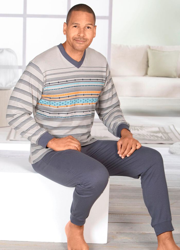 Set: Schlafanzug und Shorty mit V-Ausschnitt 