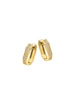 Edle Klappcreolen mit Brillanten 