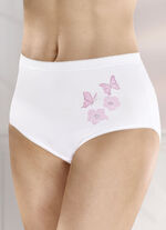 Fünferpack Slips mit Druckmotiv WEISS