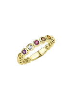 Farbenfroher Memoire-Ring aus hochwertigem Gold 