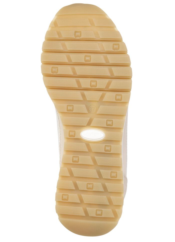 ELENA EDEN, elegante Damen-Sneaker, Weite G, mit herausnehmbarem Fu&szlig;bett BEIGE-WEISS