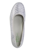 ELENA EDEN, bequeme Damen-Ballerinas, Weite G, mit herausnehmbarem Fußbett SILBERGRAU