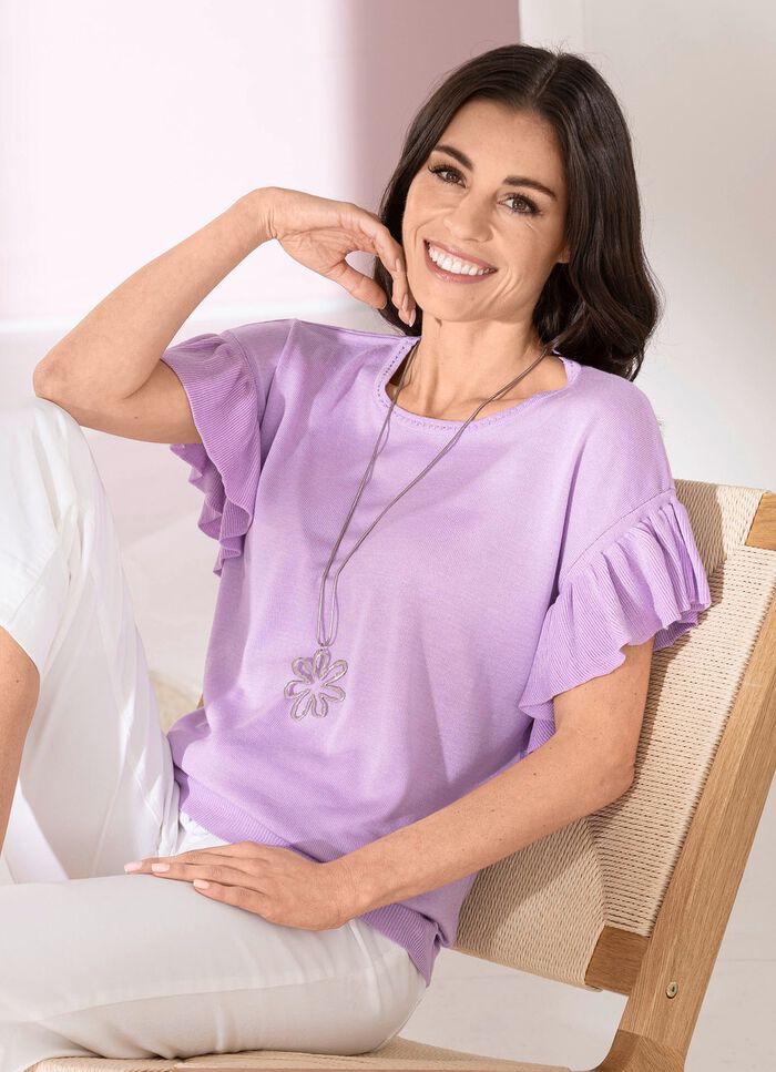 Pullover in weich flie&szlig;ender Qualit&auml;t FLIEDER