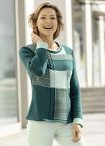 Pullover mit Patchworkdessin  