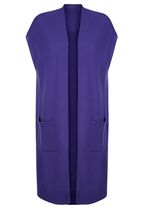 Long-Strickweste aus Kaschmir ROYALBLAU