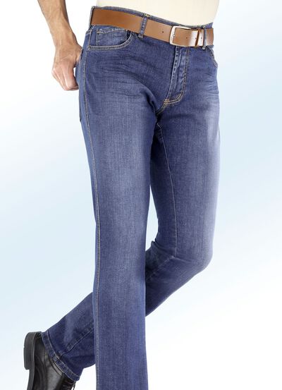 "Francesco Botti"-Unterbauch-Jeans mit Dehnbund in 3 Farben 