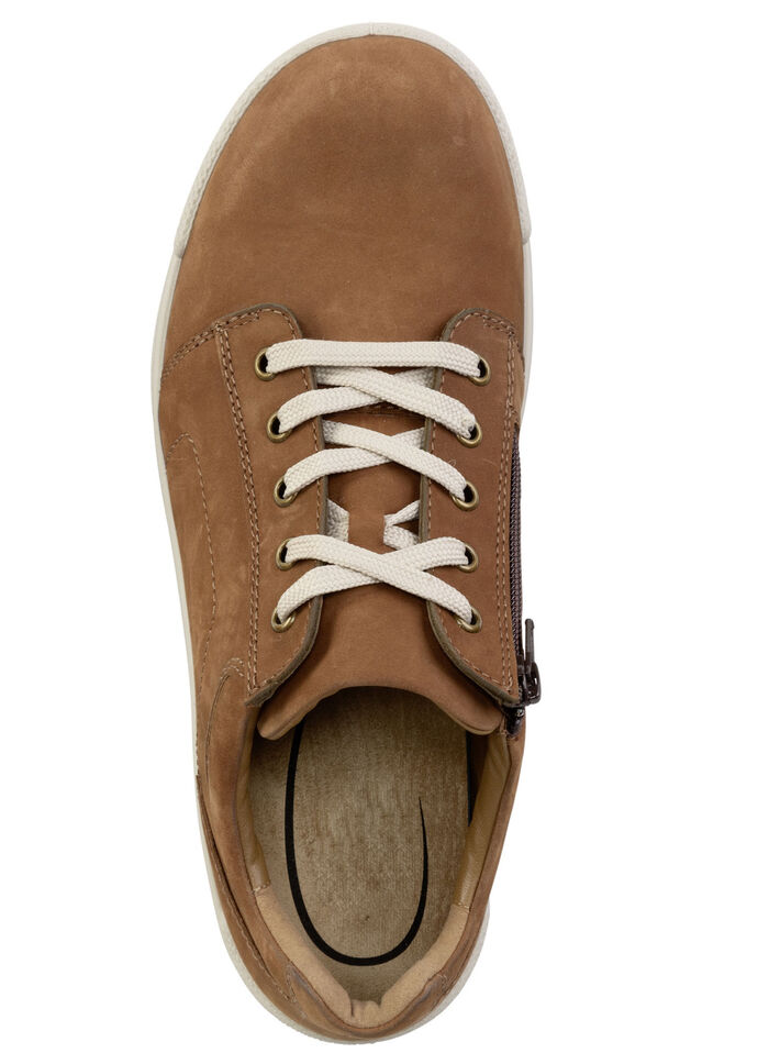 GINO GALANTE Schnürschuh aus bestem Rind-Nubukleder COGNAC