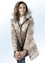 Jacke mit abnehmbarer Kapuze GOLDBEIGE
