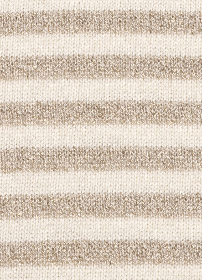 Pullover in Feinstrick ECRU-GOLDFARBEN