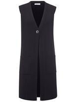 Strickweste mit dekorativem Verschluss SCHWARZ