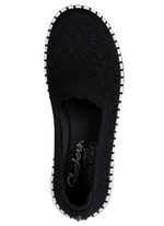 SKECHERS Slipper aus dehnbarem Strick-Material SCHWARZ