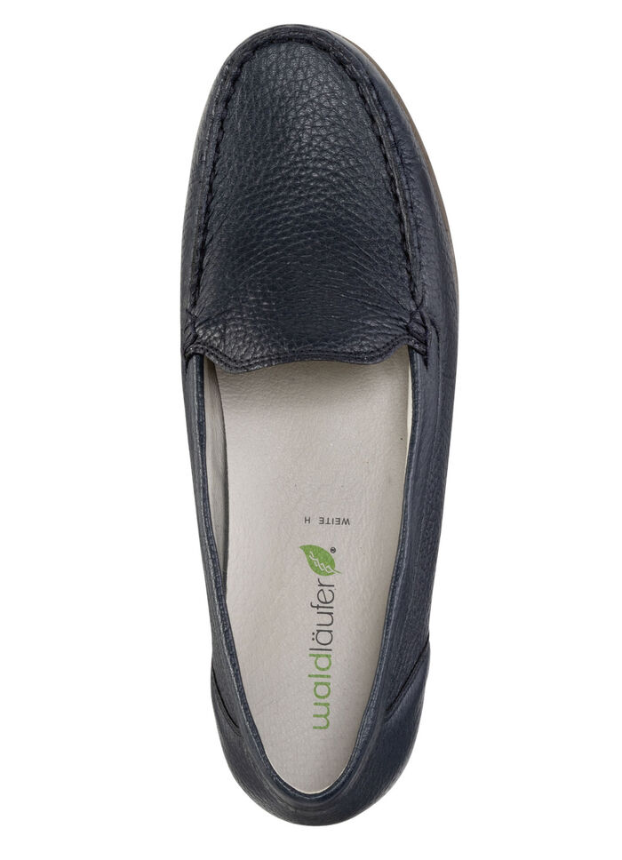 Waldläufer, bequeme Damen-Slipper, Weite H, mit herausnehmbarem Fußbett MARINE