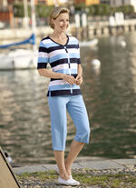 Pulli mit Sreifendessin MARINE-BLEU-WEISS