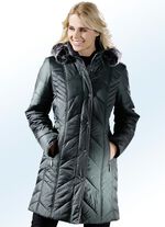 Kurzmantel mit abnehmbarer Kapuze TANNENGRÜN