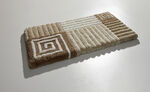 Badgarnitur mit rutschhemmener  Rückseite BEIGE