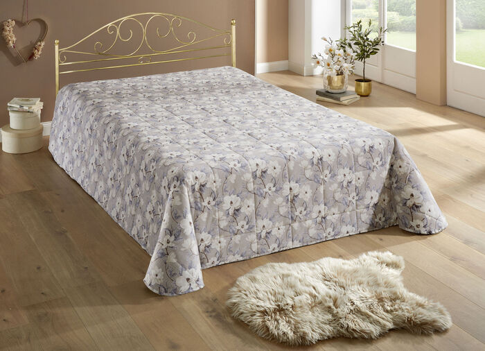 Tagesdecken mit Karosteppung und Kissenbezüge BEIGE