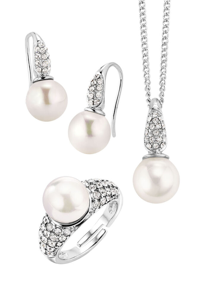 3-teiliges Schmuck-Set WEISS