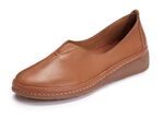 ELENA EDEN Slipper aus Rind-Nappaleder COGNAC