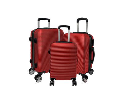 Koffer-Set mit 4 Leichtlauf-Doppelrollen 