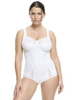 Susa Hosenkorselett  mit hübschem Jacquard-Dessin WEISS