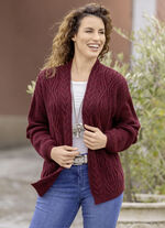 Strickjacke mit Perlfangakzenten 