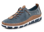 Gemini Schnürschuh mit dezenter Knitter-Struktur JEANS-BRAUN