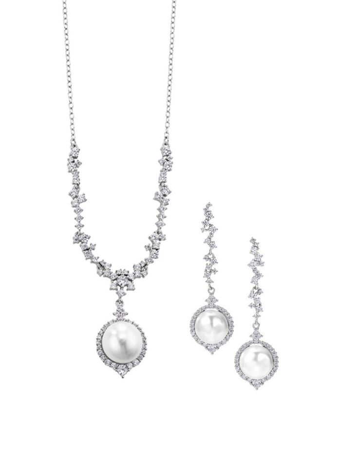 Schmuck-Set mit S&uuml;&szlig;wasser-Zuchtperlen, 2-teilig 