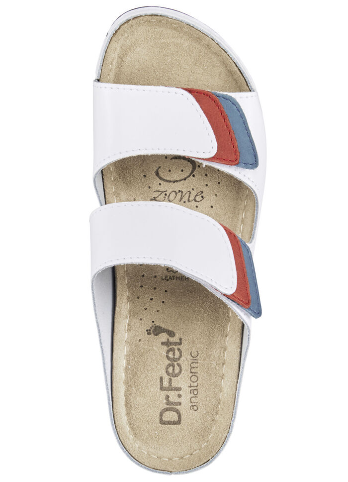 ELENA EDEN Pantolette mit Kontrast-Einsätzen WEISS