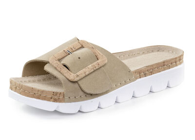 ELENA EDEN Pantolette aus weichem Veloursleder 