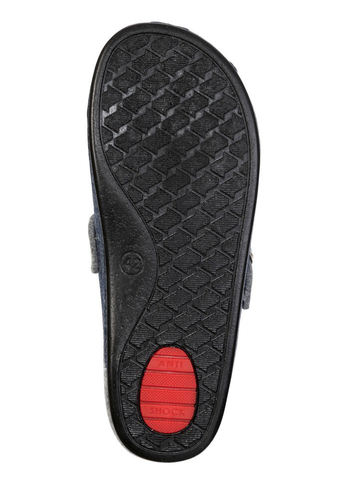 Klassische Herren-Hausschuhe, aus Wollfilz MARINE