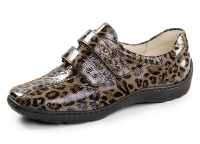 Waldläufer, bequeme Damen-Slipper, Weite H, mit herausnehmbarem Fußbett 