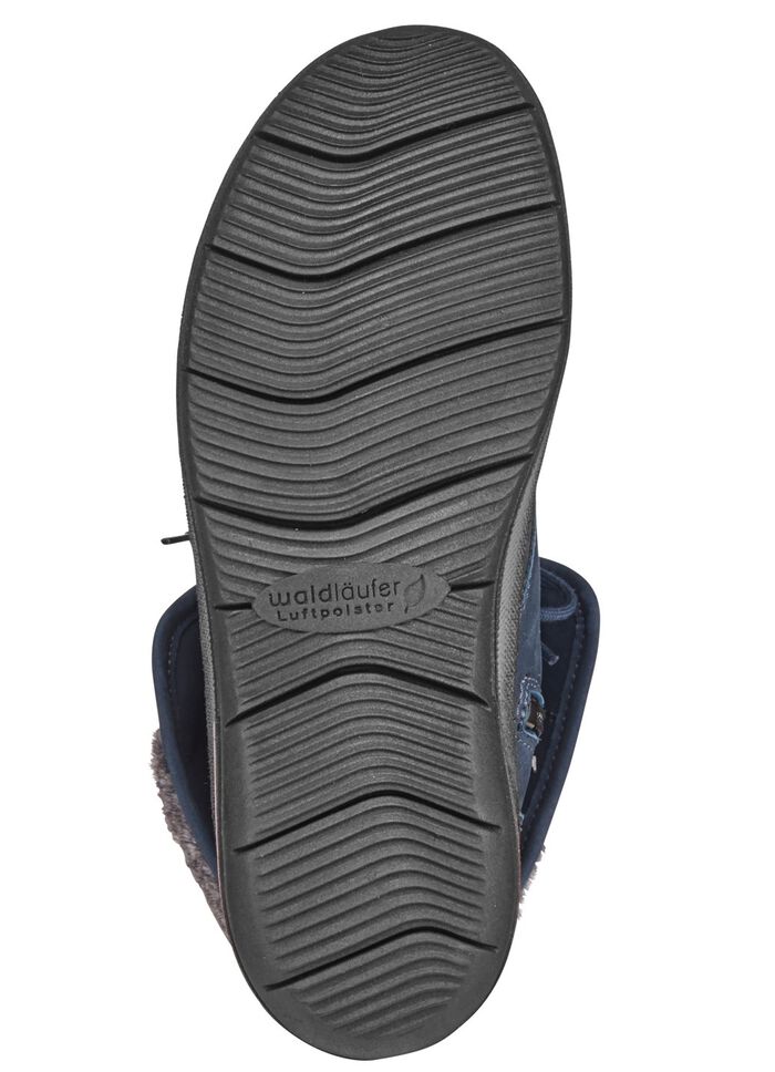 Waldl&auml;ufer Schn&uuml;r-Stiefelette mit kuscheligem Webpelzkragen 