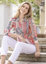 Bluse mit sch&ouml;nem Dessin 