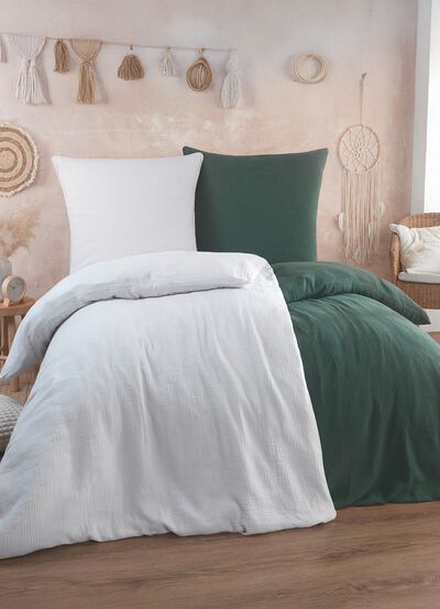 Weiche Bettw&auml;sche-Garnitur in hochwertiger Musselin-Qualit&auml;t 