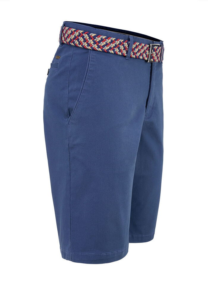 L&auml;ssige "Redpoint"-Bermudas mit Stoffg&uuml;rtel in 3 Farben DUNKELBLAU