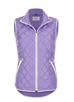 Steppweste mit Kontrastpaspelierung LILA
