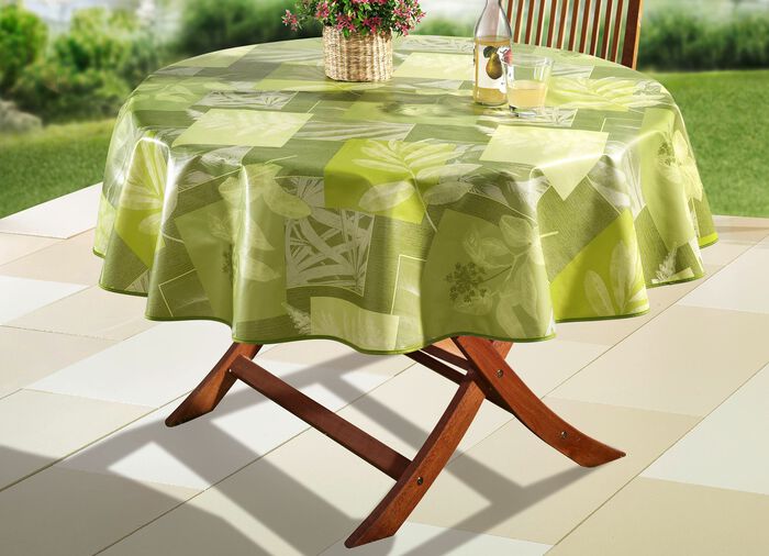 Wachstuch-Serie mit farblich abgestimmtem Schr&auml;gband 