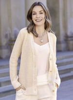Strickjacke mit edlem Glitzer 