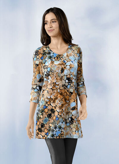 Longshirt mit Allover-Druck 