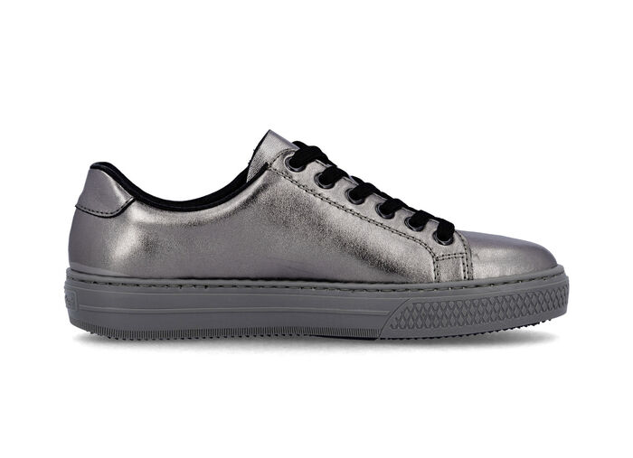 Rieker, modische Damen-Sneaker, mit Reißverschluss ALTSILBER