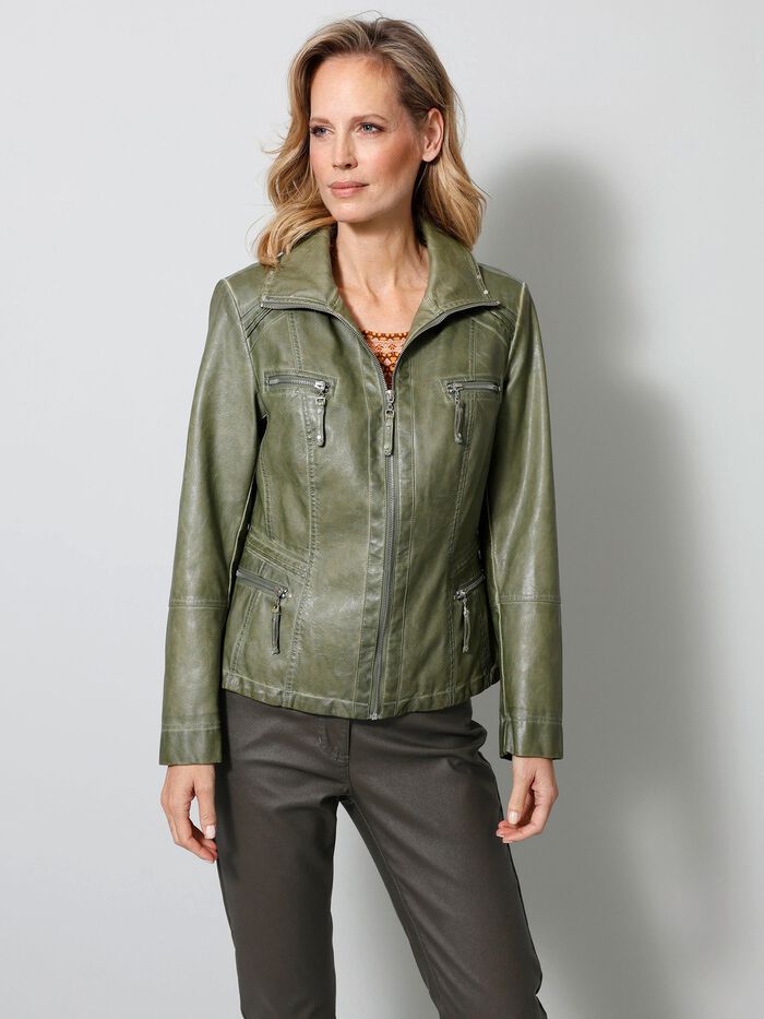 Jacke aus Lederimitat 