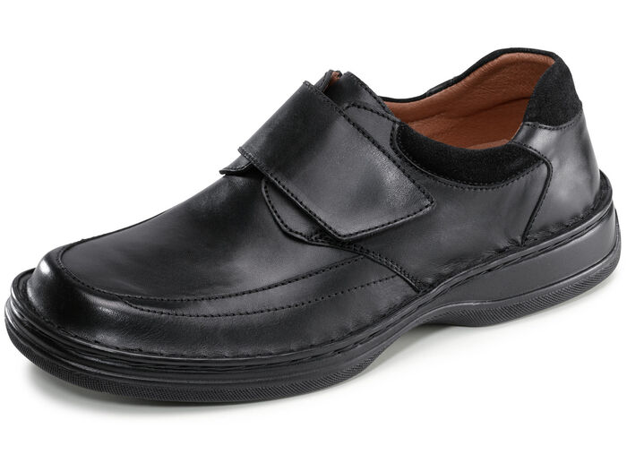 GINO GALANTE Slipper mit Klettspange SCHWARZ